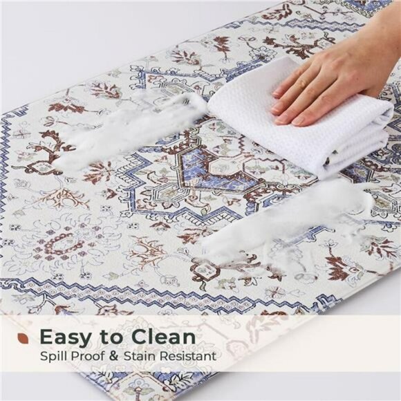 Anti Fatigue Kitchen Mats Set Boho Cushioned Waterproof Non Slip Floor Rugs - Picture 4 of 8